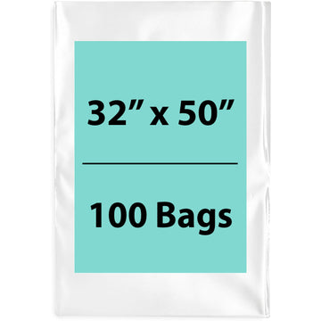 Clear Poly Bags 32" X 50" 1.5 Mil 100 Bags